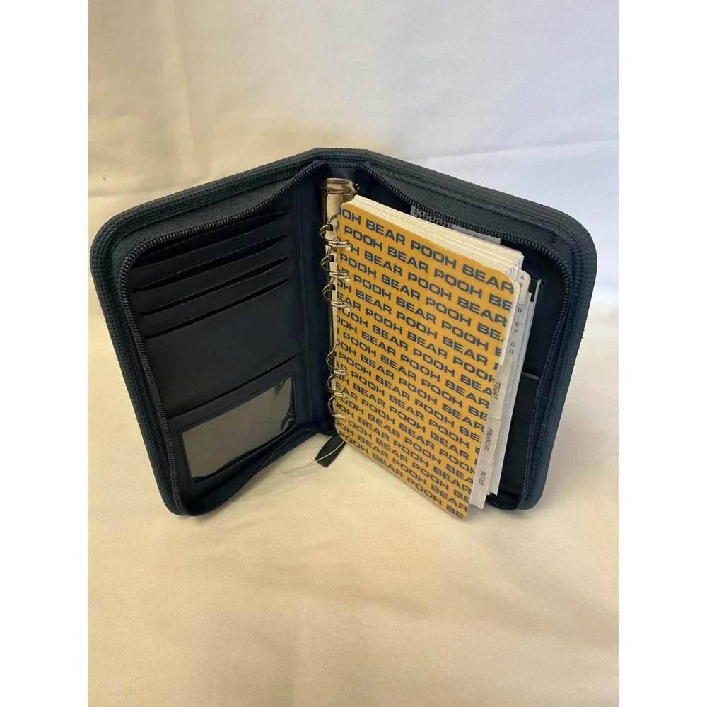 Disney Winnie the Pooh Zippered Organizer Case and Ballpoint Pen Set Navy Blue